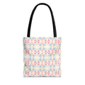 Blue Floral Pastel Pattern Tote Bag — Lightweight All-Over-Print Shoppern.