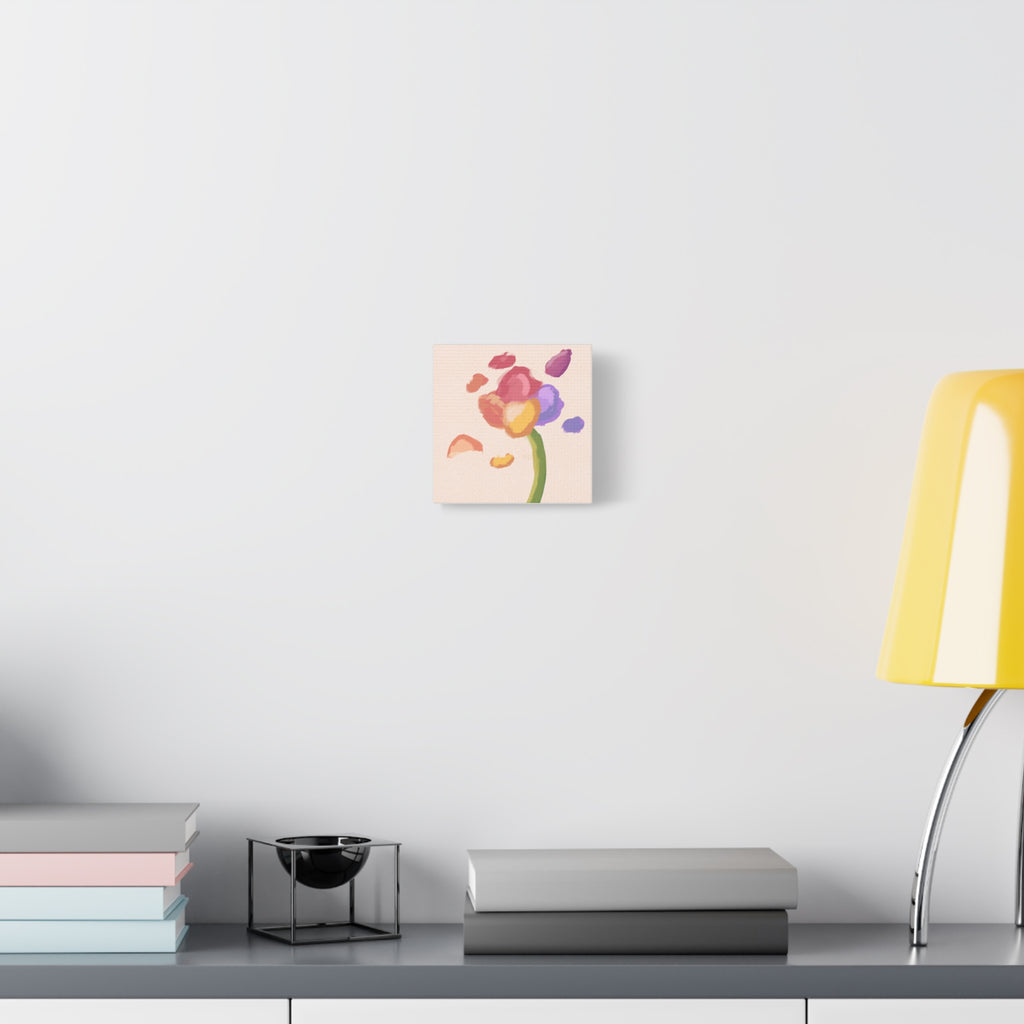 Abstract Watercolor Flower Canvas Print — Pastel Bloom Wall Art