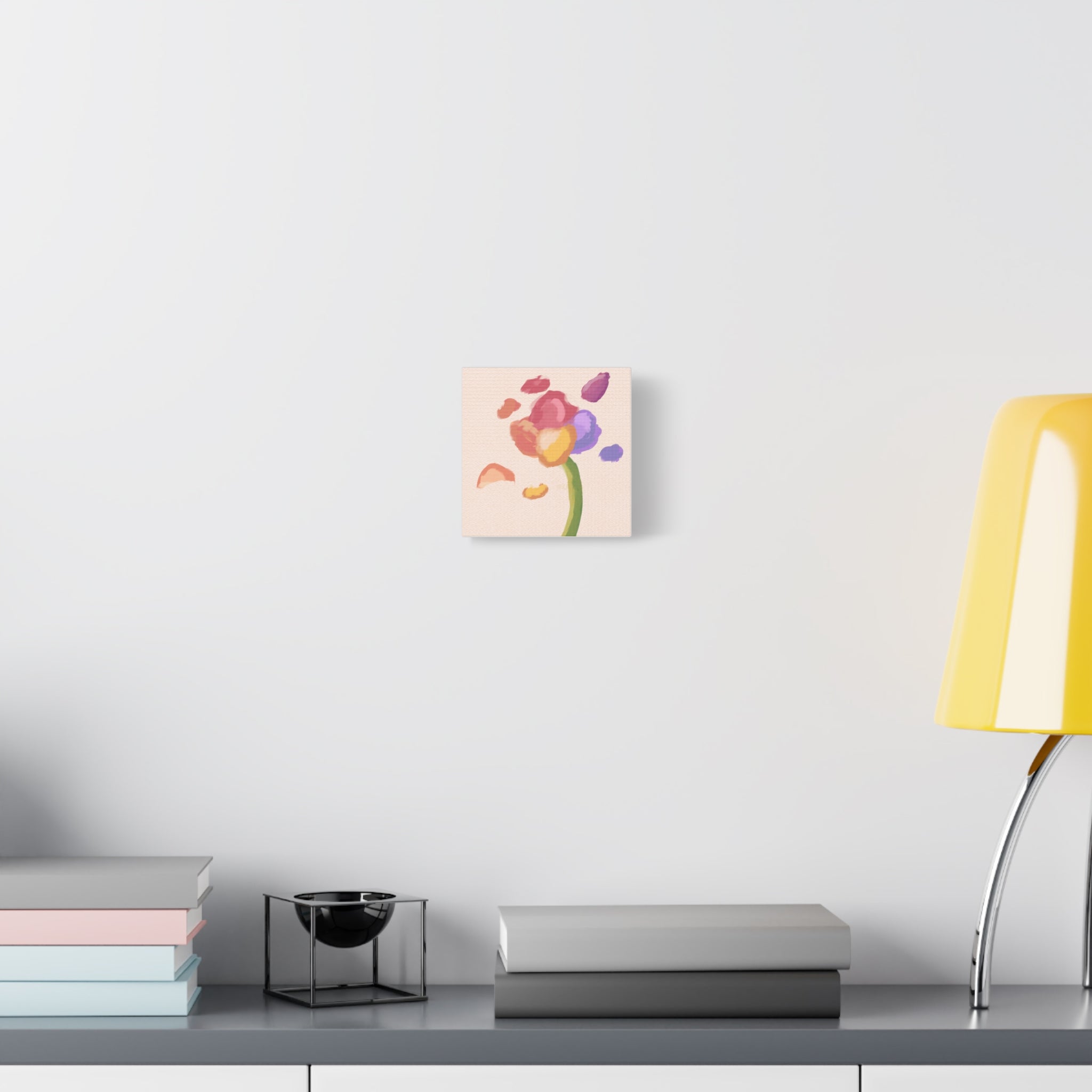 Abstract Watercolor Flower Canvas Print — Pastel Bloom Wall Art