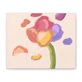 Abstract Watercolor Flower Canvas Print — Pastel Bloom Wall Art