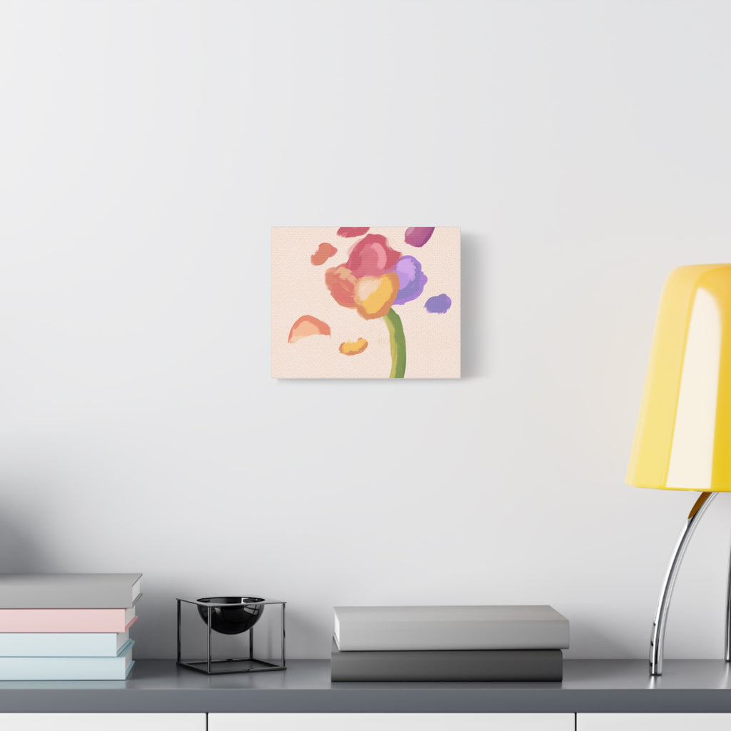 Abstract Watercolor Flower Canvas Print — Pastel Bloom Wall Art