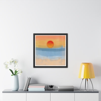 Sunset Seascape Framed Poster