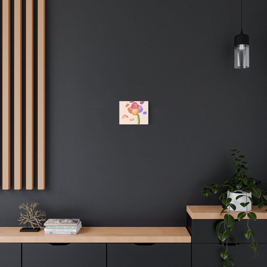 Abstract Watercolor Flower Canvas Print — Pastel Bloom Wall Art